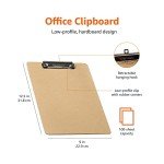 Amazon Basics 6-Pack Brown Hardboard Clipboards