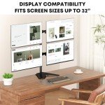 Quad Monitor Stand for 17-32 inch Screens