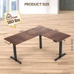Lynxor Adjustable L-Shaped Electric Standing Desk