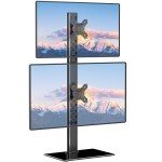 WALI Dual Vertical Monitor Stand for Up to 32 Inches