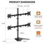 Quad Monitor Stand for 17-32 inch Screens