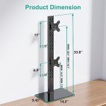 WALI Dual Vertical Monitor Stand for Up to 32 Inches