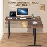 Lynxor Adjustable L-Shaped Electric Standing Desk