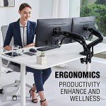 Dual Monitor Desk Mount with Full Motion Swivel