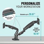 Dual Monitor Desk Mount with Full Motion Swivel