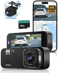 8K Ultra HD Dash Cam for Cars with GPS