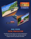 ROVE R2-4K Dual Dash Cam with 128GB Card