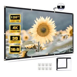 120 Inch Portable Double-Sided Projector Screen