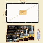 120 Inch Portable Double-Sided Projector Screen