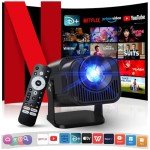 4K Wireless Mini Projector with Built-in Netflix