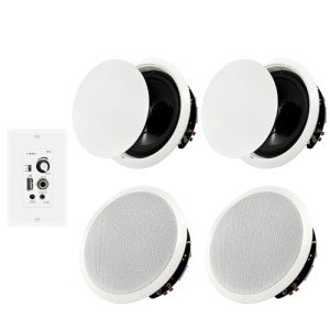 Bluetooth Ceiling Speakers with Amplifier System - 600W
