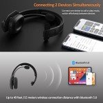 LEVN Bluetooth Headset with AI Noise Cancelling