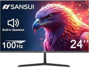 SANSUI 24” FHD IPS Monitor with Built-in Speakers