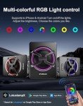 800W Slim Under Seat Car Subwoofer with LED