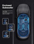 800W Slim Under Seat Car Subwoofer with LED
