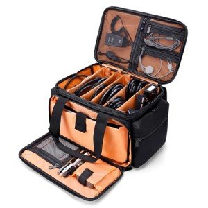 DJ Gig Bag with Padded Bottom and Dividers