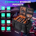 DJ Gig Bag with Padded Bottom and Dividers