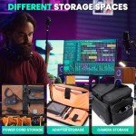 DJ Gig Bag with Padded Bottom and Dividers