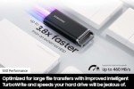 SAMSUNG T5 EVO Portable SSD 4TB, USB 3.2 Gen 1 External Solid State Drive, Seq. Read Speeds Up to 460MB/s for Gaming and Content Creation, MU-PH4T0S/AM, Black