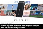 SAMSUNG T5 EVO Portable SSD 4TB, USB 3.2 Gen 1 External Solid State Drive, Seq. Read Speeds Up to 460MB/s for Gaming and Content Creation, MU-PH4T0S/AM, Black