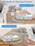 Portable Bluetooth CD Player with Remote Control