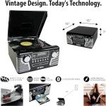 Victrola Retro Bluetooth Record Player & Multimedia Center