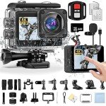 4K Waterproof Action Camera with Dual Touch Screen