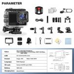 4K Waterproof Action Camera with Dual Touch Screen