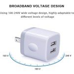 FiveBox 5-Pack USB Wall Charger, Dual 2.1A