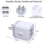 FiveBox 5-Pack USB Wall Charger, Dual 2.1A