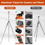 Heavy Duty 85" Tripod for Cameras and Phones