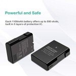 2-Pack EN-EL14 Battery & Fast Charger for Nikon