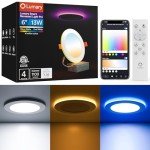 Lumary 6 Inch Smart RGB Recessed Light, 4 Pack
