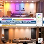 SikSog 6-Inch LED Color Changing Recessed Lights - 12Pack
