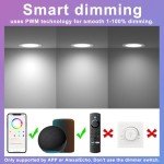 SikSog 6-Inch LED Color Changing Recessed Lights - 12Pack