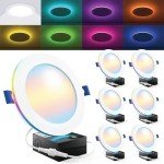 Sunco 6-Pack 6-Inch Smart Dimmable LED Lights