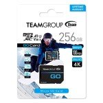 TEAMGROUP GO 256GB Micro SDXC Card for 4K Cameras