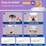 SikSog 6-Inch LED Color Changing Recessed Lights - 12Pack