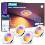 Govee Wi-Fi Bluetooth Smart Recessed Lighting 4 Pack