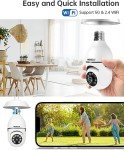 WESECUU 2K Light Bulb Security Camera with Alexa