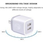 Dual Port USB Wall Charger 2-Pack, 2.1A