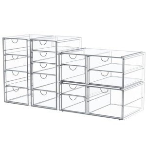 16-Drawer Makeup and Office Organizer Set