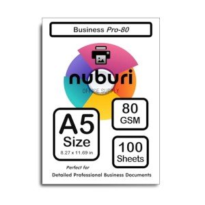 Nuburi A5 Premium Smooth Printer Paper - 100 Sheets