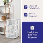 3-Drawer Plastic Storage Cart for Home & Office