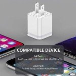 LUOATIP Travel Adapter with 2 USB Ports - 3-Pack
