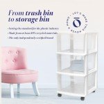 3-Drawer Plastic Storage Cart for Home & Office