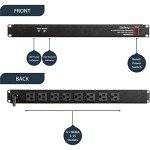 8 Outlet Rack Mount Power Strip with Surge Protection