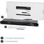 8 Outlet Rack Mount Power Strip with Surge Protection