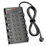 SuperDanny Surge Protector Power Strip with USB Ports