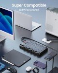SuperDanny Surge Protector Power Strip with USB Ports